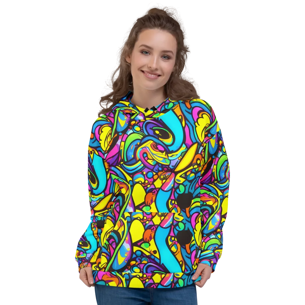 Kaleidoscopic Flow on Hoodie — Front