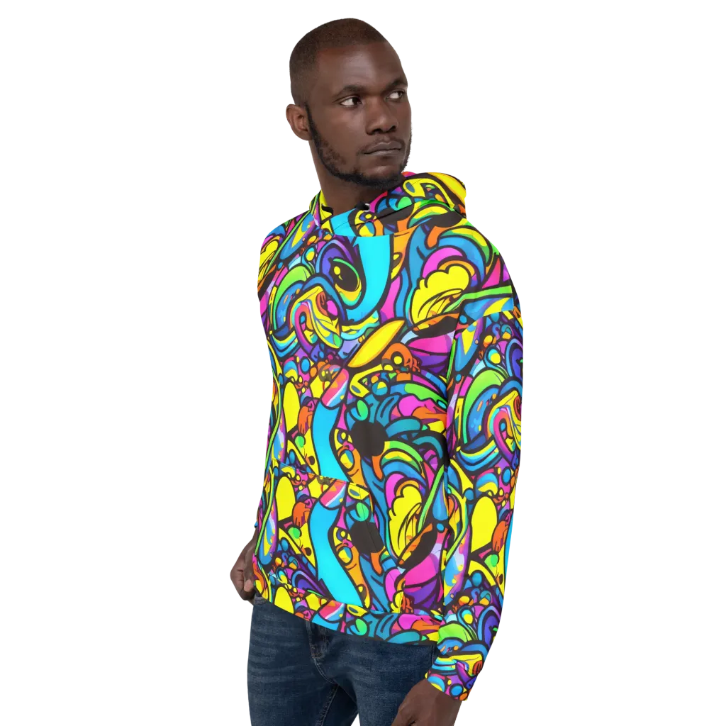 Kaleidoscopic Flow on Hoodie — Left