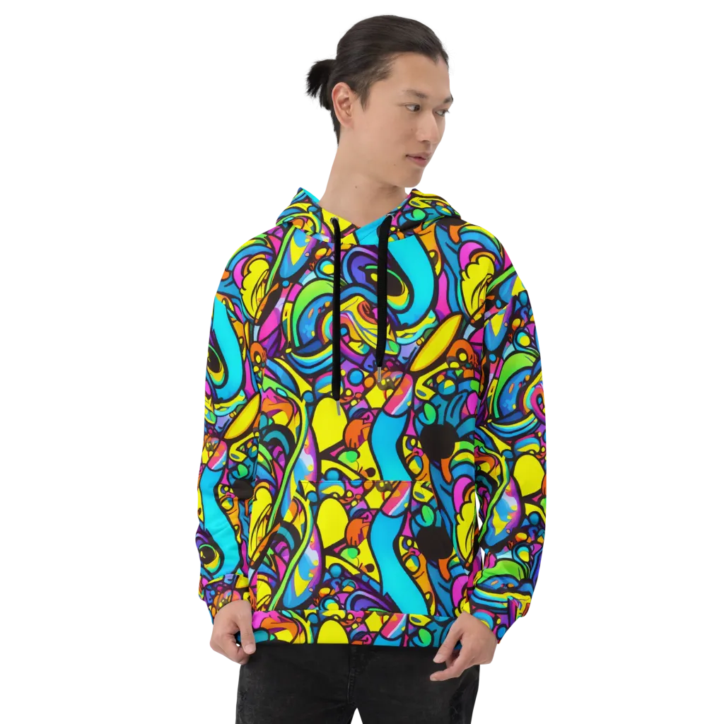 Kaleidoscopic Flow on Hoodie — Front