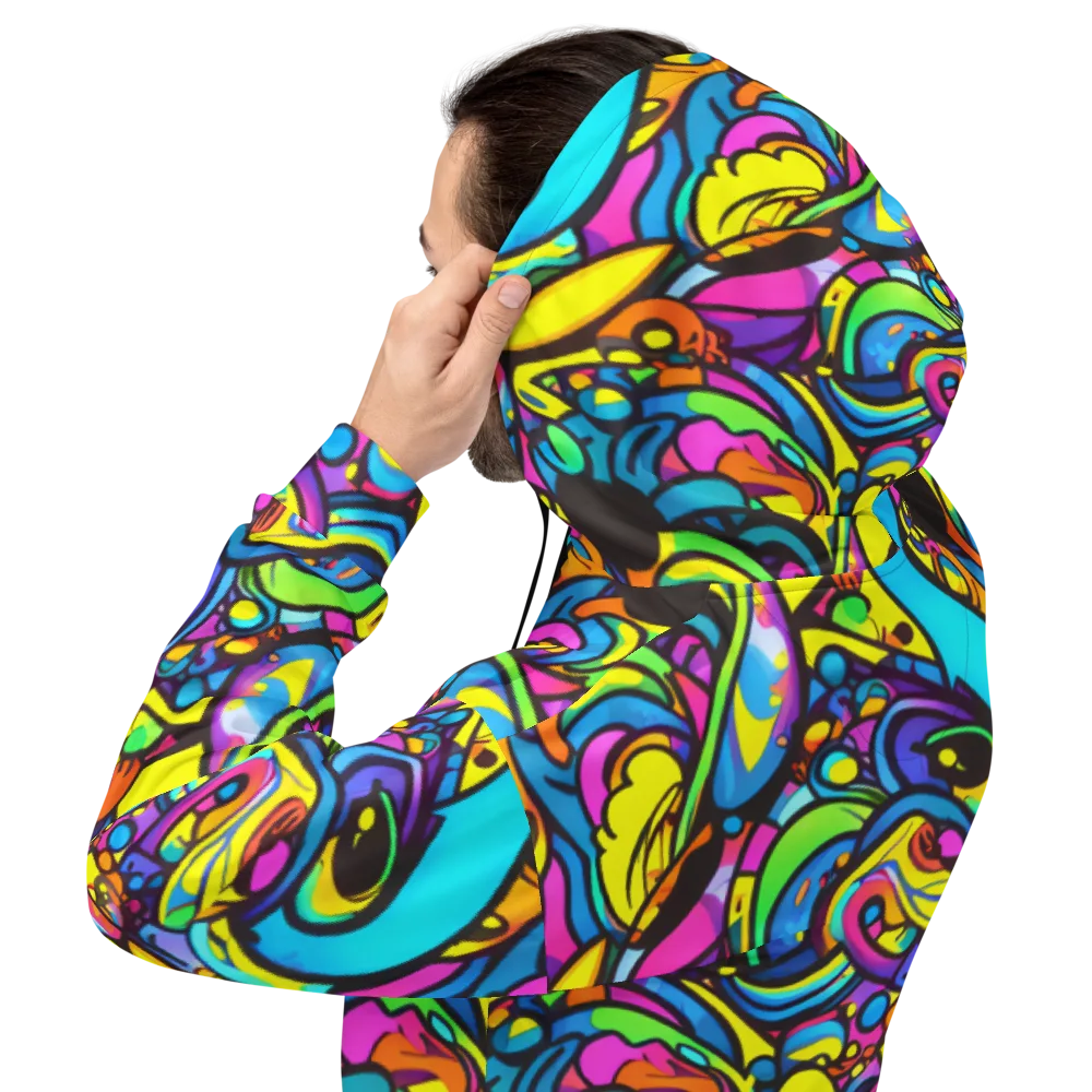 Kaleidoscopic Flow on Hoodie — Back