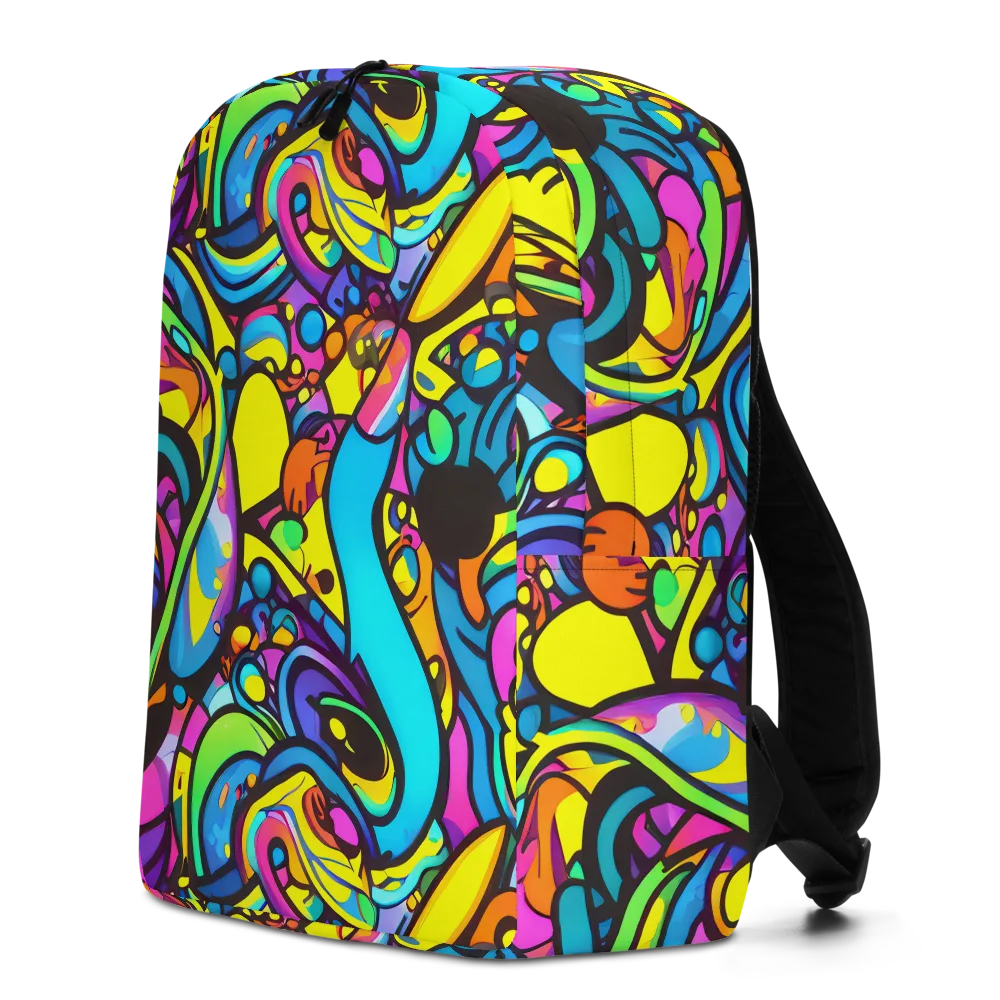 Kaleidoscopic Flow on Minimalist Backpack — Left