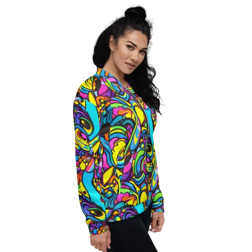 Kaleidoscopic Flow on Bomber Jacket — Right