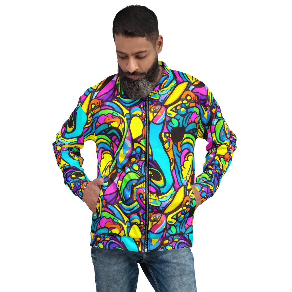 Kaleidoscopic Flow on Bomber Jacket — Front