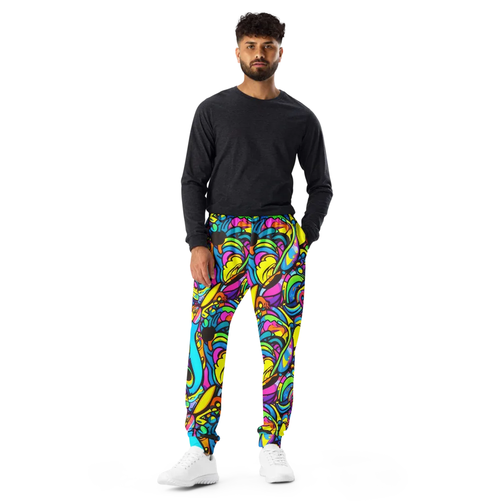Kaleidoscopic Flow on Men's Joggers — Front