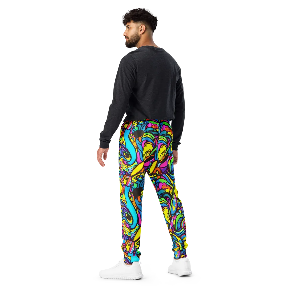 Kaleidoscopic Flow on Men's Joggers — Back