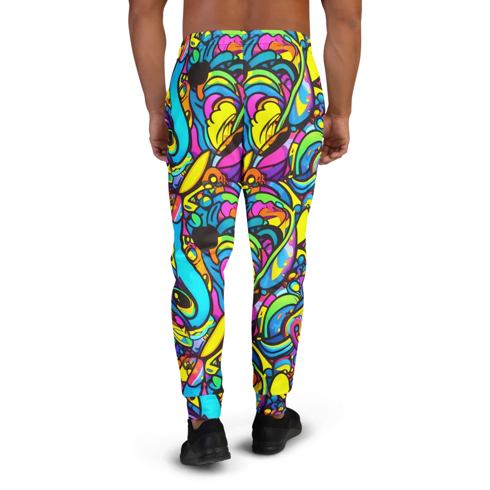 Kaleidoscopic Flow on Men's Joggers — Back