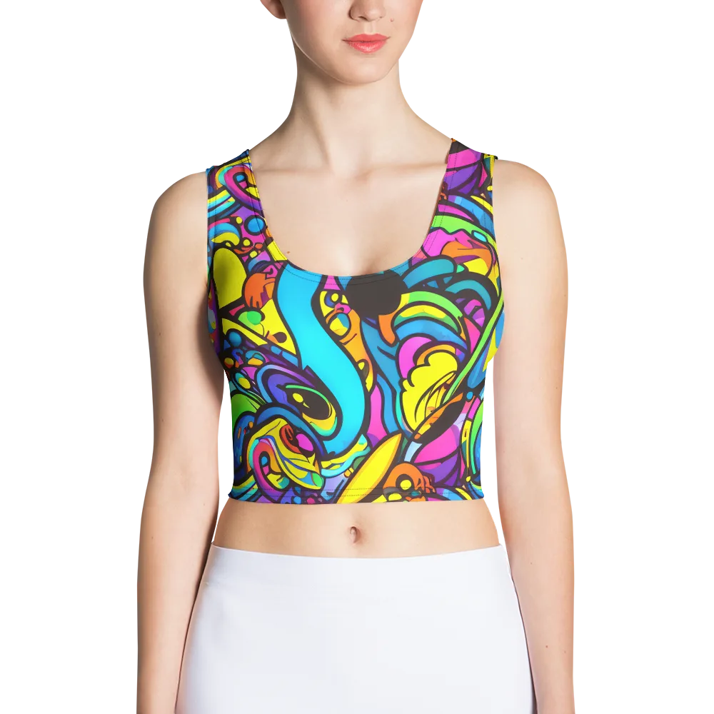 Kaleidoscopic Flow on Crop Top — Front