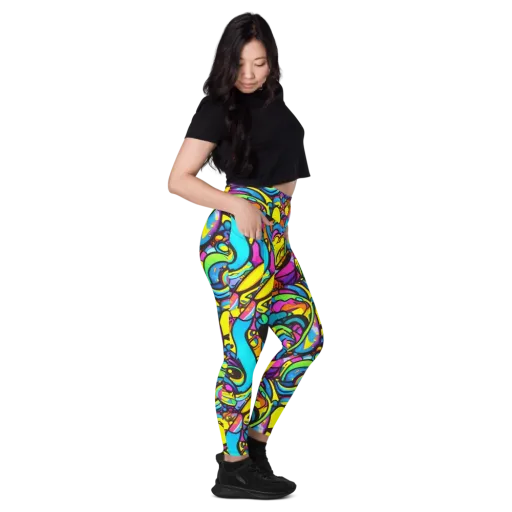 Kaleidoscopic Flow on a Leggings with Pockets
