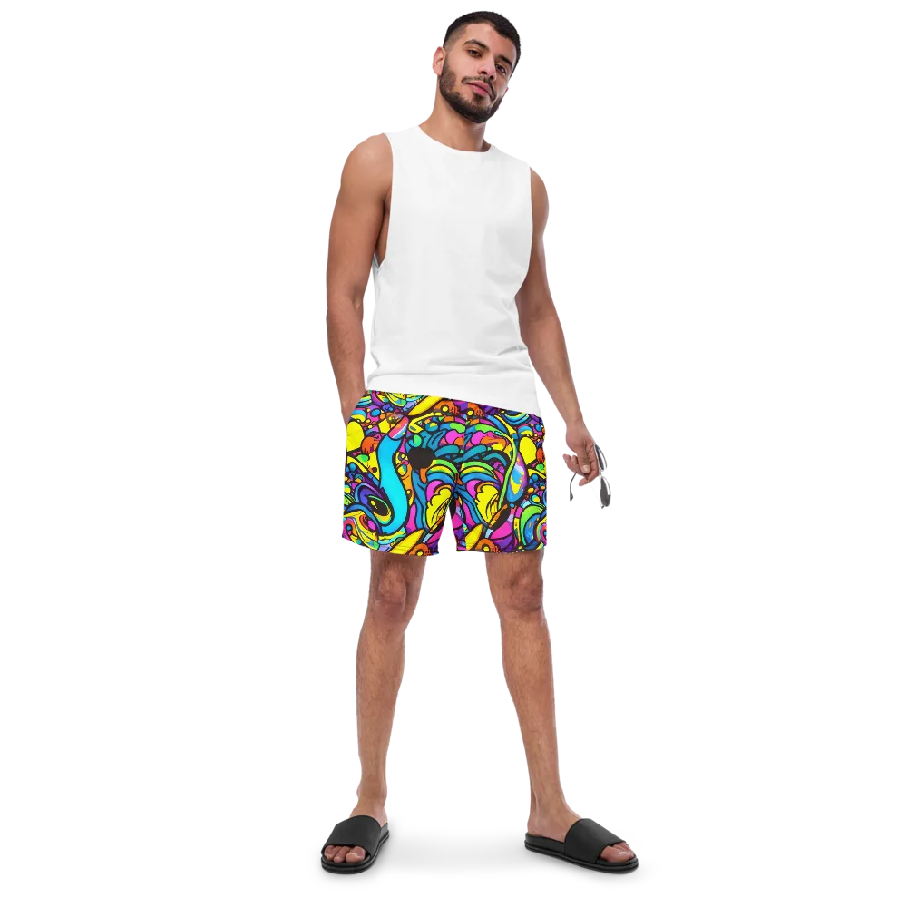 Kaleidoscopic Flow on Swim Trunks — Front