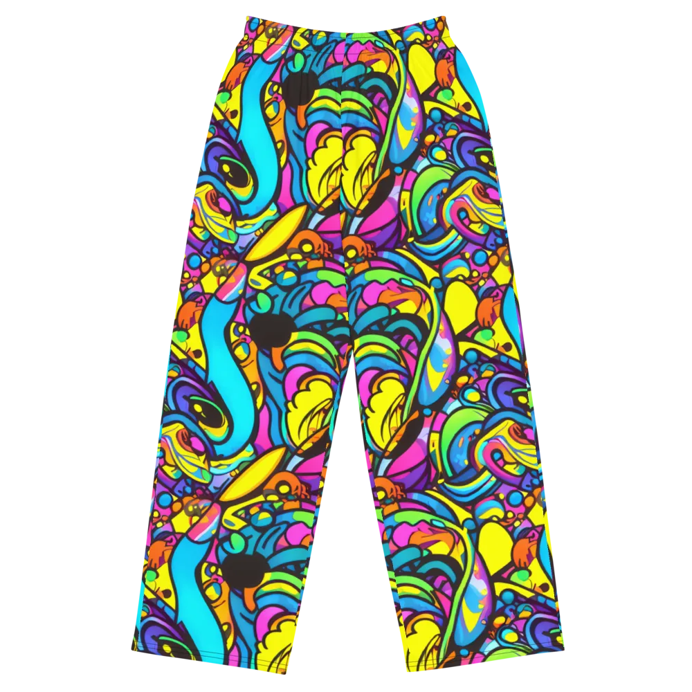 Kaleidoscopic Flow on Wide-Leg Pants — Front