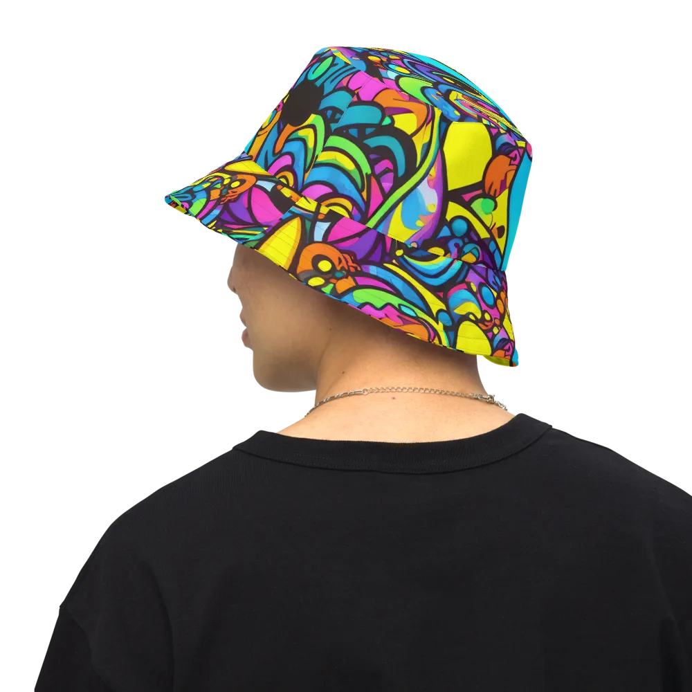 Kaleidoscopic Flow on Reversible Bucket Hat — Back Inside