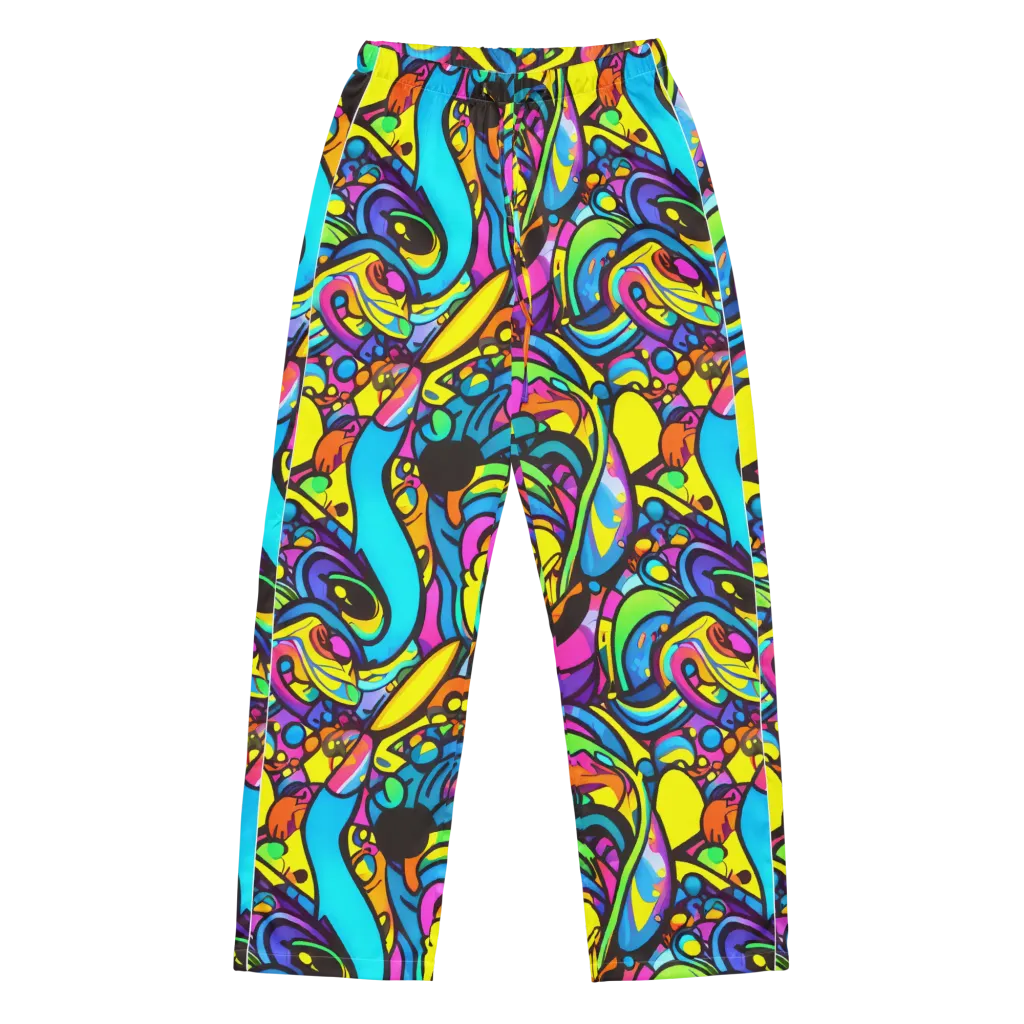 Kaleidoscopic Flow on Women's Pajama Pants — Front