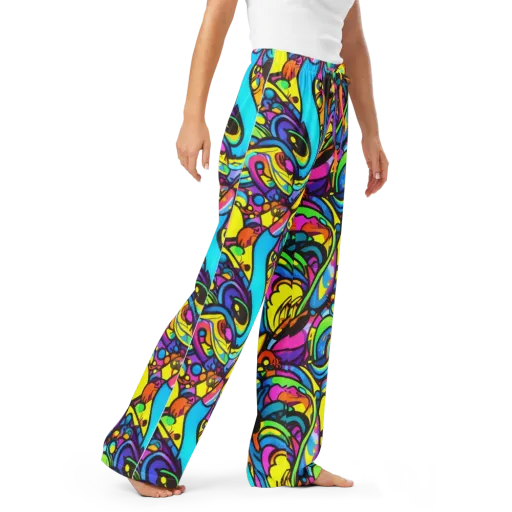 Kaleidoscopic Flow on a Women's Pajama Pants