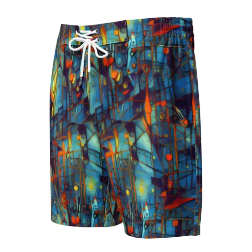 Abstract Eddy on a Men's Board Shorts