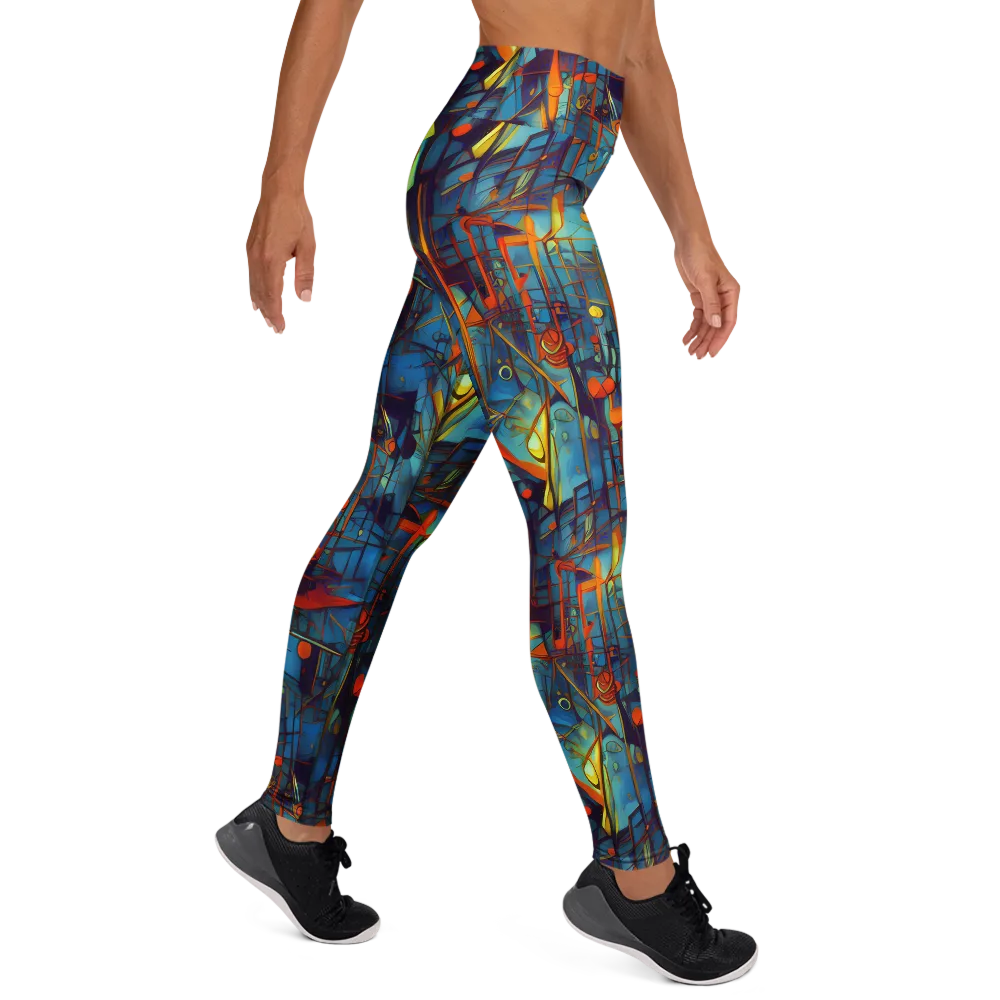 Abstract Eddy on Yoga Leggings — Right