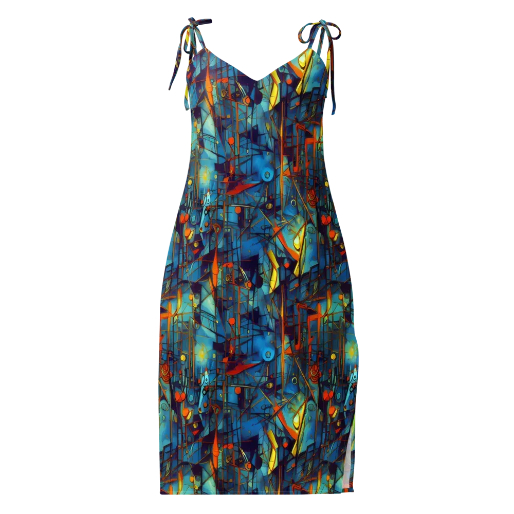Abstract Eddy on Slip Dress — Front