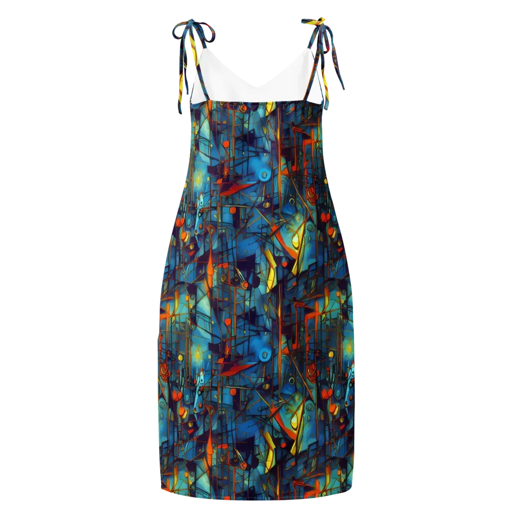 Abstract Eddy on Slip Dress — Back