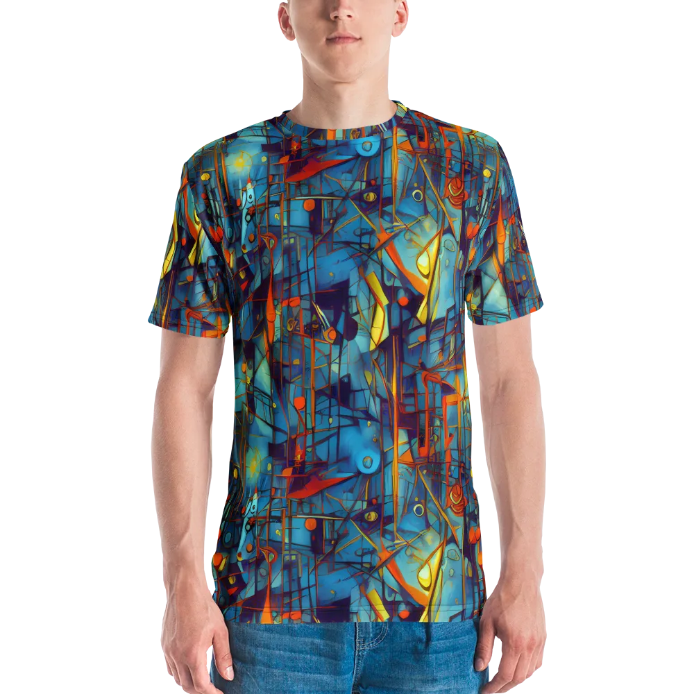 Abstract Eddy on Men's Crew Neck T-Shirt — Front
