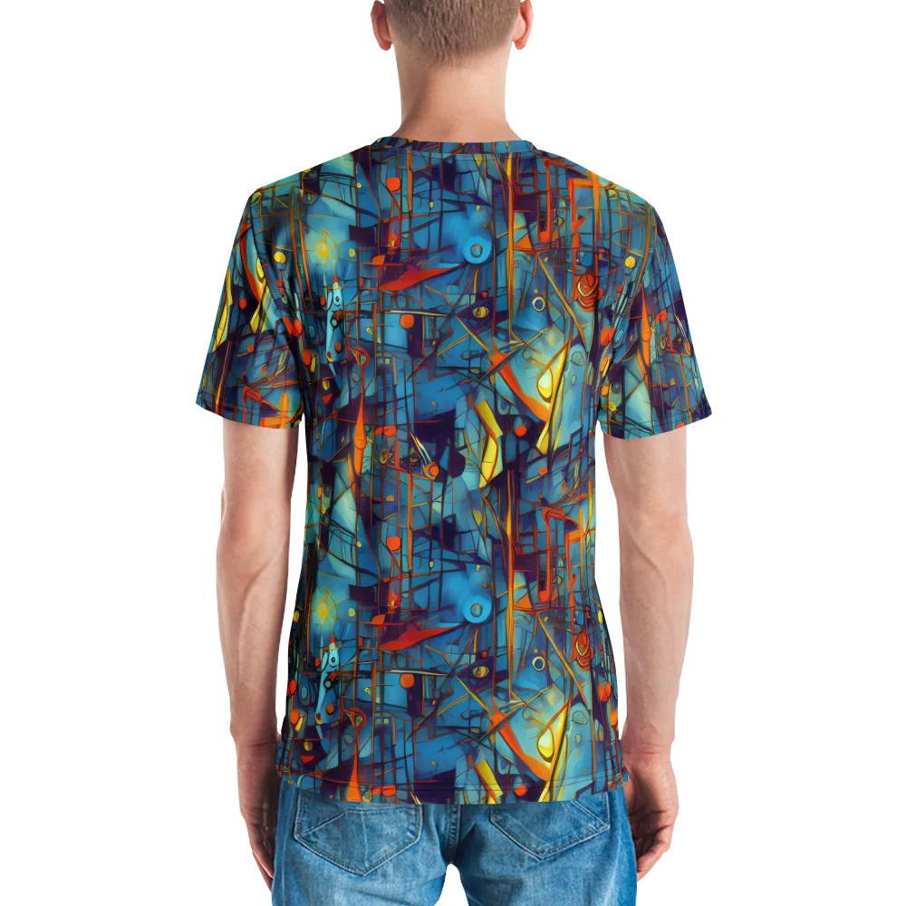 Abstract Eddy on Men's Crew Neck T-Shirt — Back