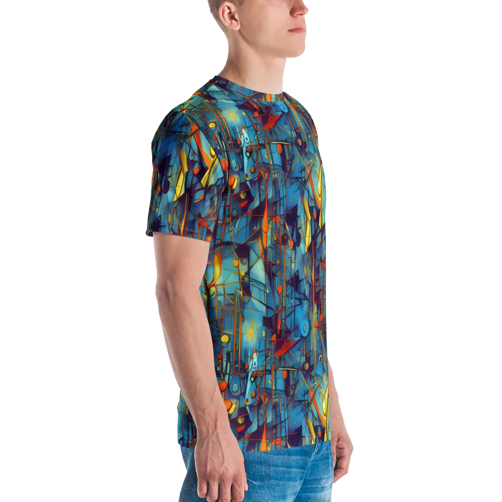 Abstract Eddy on Men's Crew Neck T-Shirt — Right