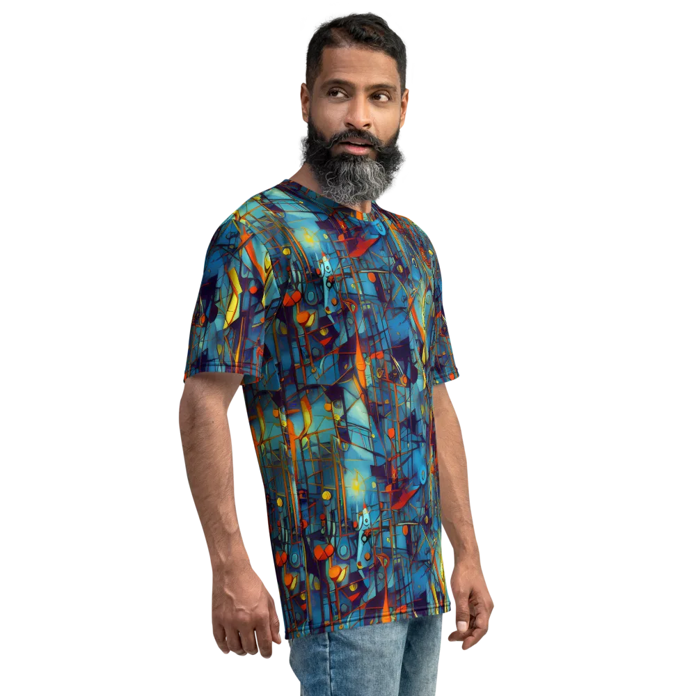 Abstract Eddy on Men's Crew Neck T-Shirt — Right