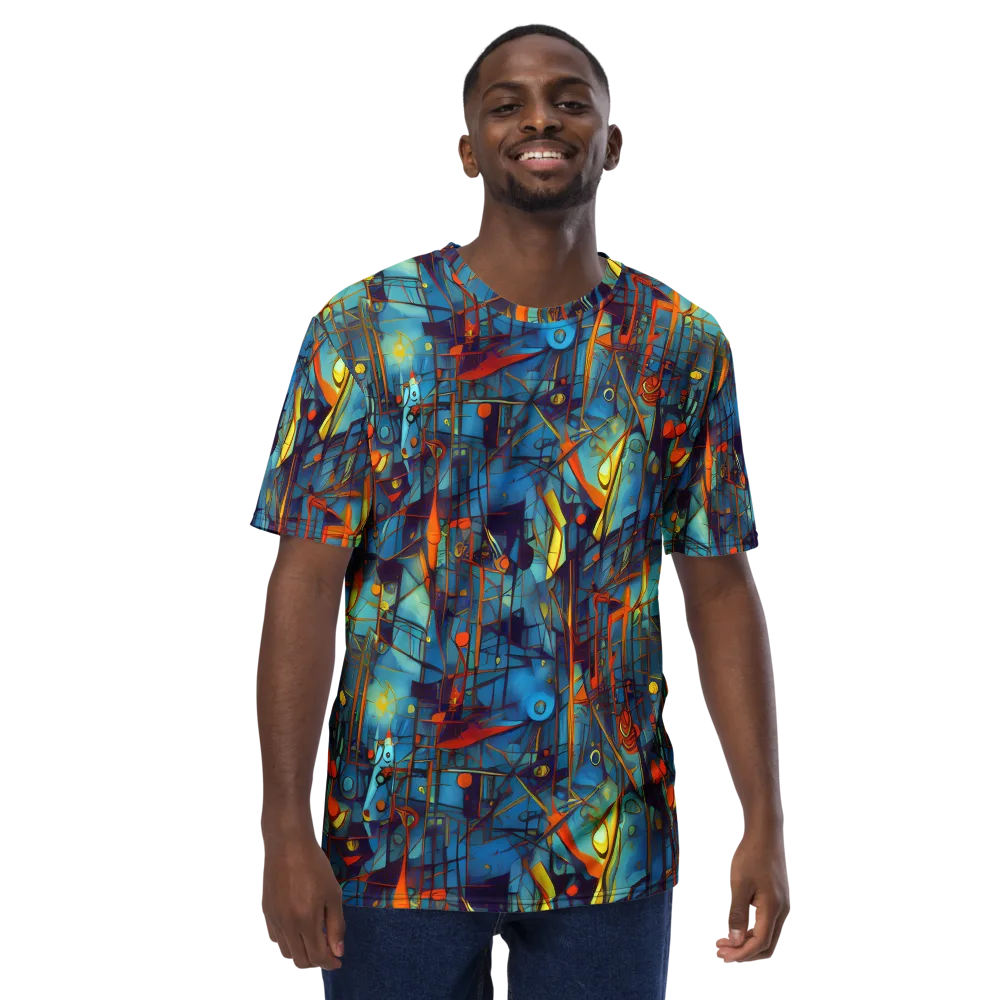 Abstract Eddy on Men's Crew Neck T-Shirt — Front
