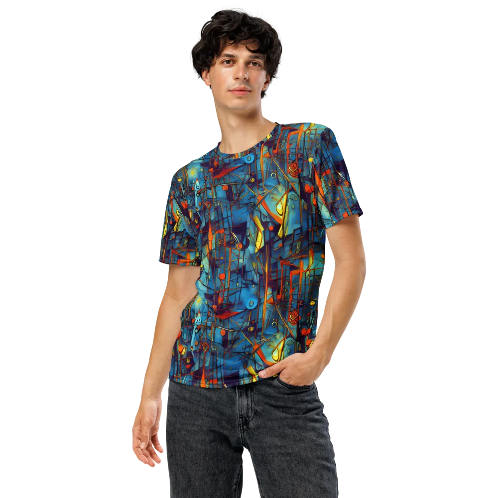 Abstract Eddy on Men's Crew Neck T-Shirt — Front