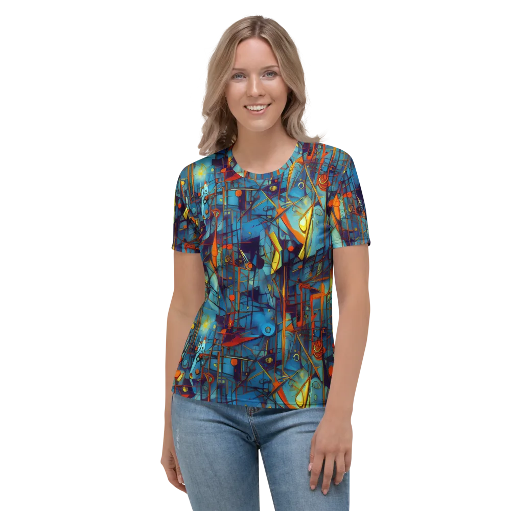 Abstract Eddy on Women's Crew Neck T-Shirt — Front