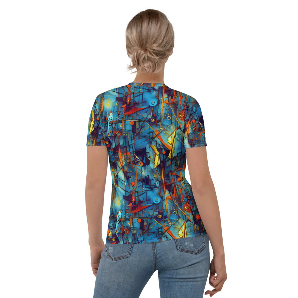 Abstract Eddy on Women's Crew Neck T-Shirt — Back