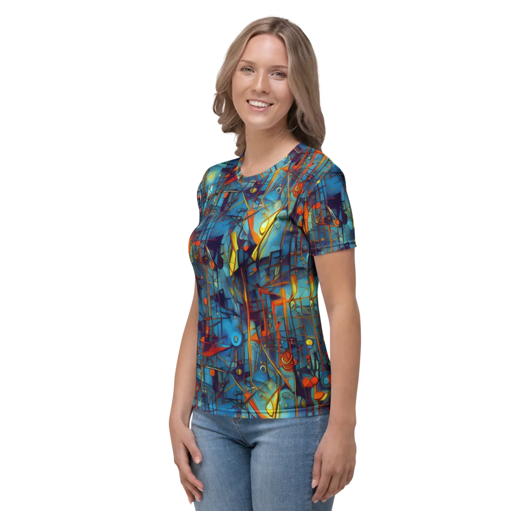 Abstract Eddy on Women's Crew Neck T-Shirt — Left