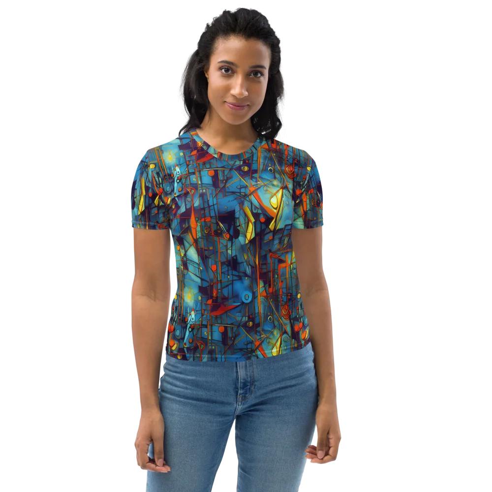 Abstract Eddy on Women's Crew Neck T-Shirt — Front