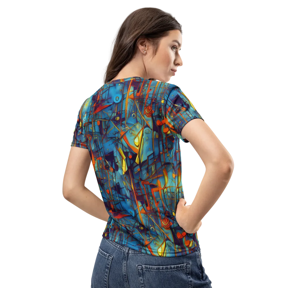 Abstract Eddy on Women's Crew Neck T-Shirt — Back