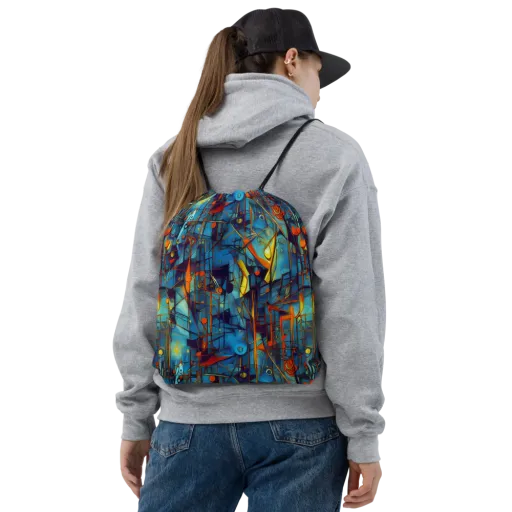 Abstract Eddy on a Drawstring Bag