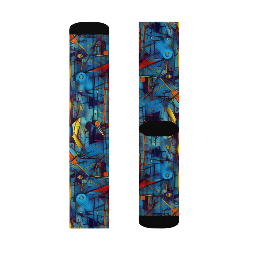 Abstract Eddy on Socks — Left Sock
