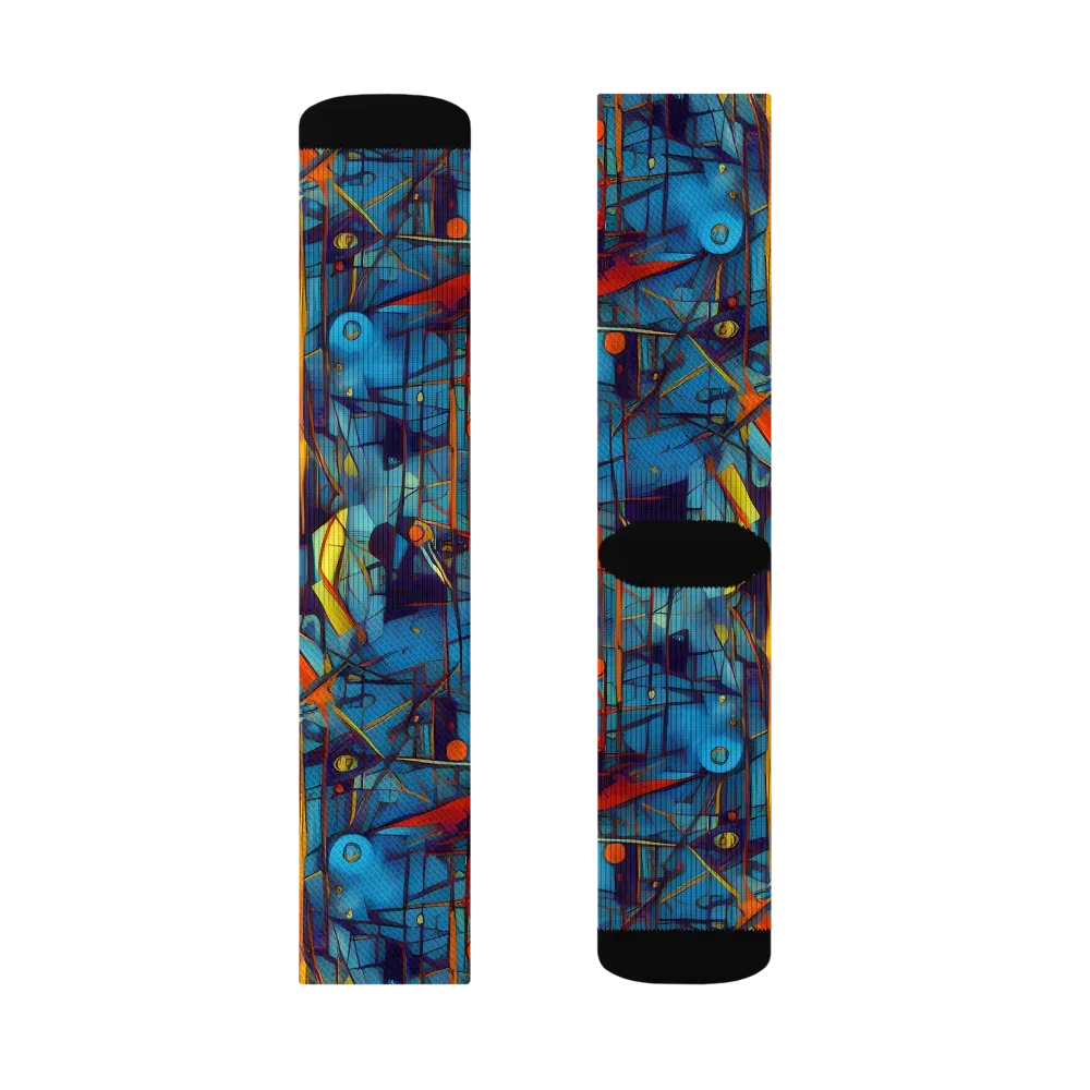 Abstract Eddy on Socks — Right Sock
