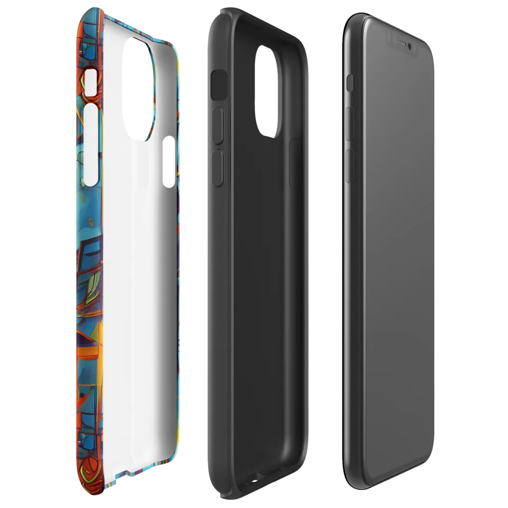 Abstract Eddy on Tough Case for iPhone® — Right