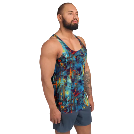 Abstract Eddy on a Men's Tank Top