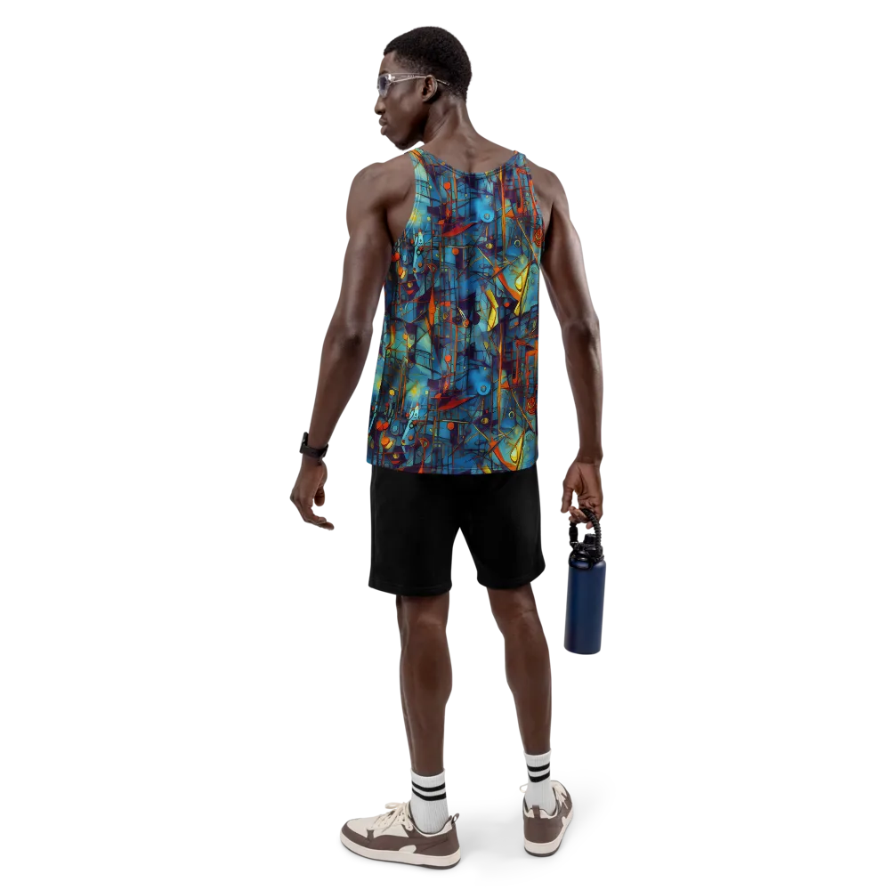 Abstract Eddy on Men's Tank Top — Back