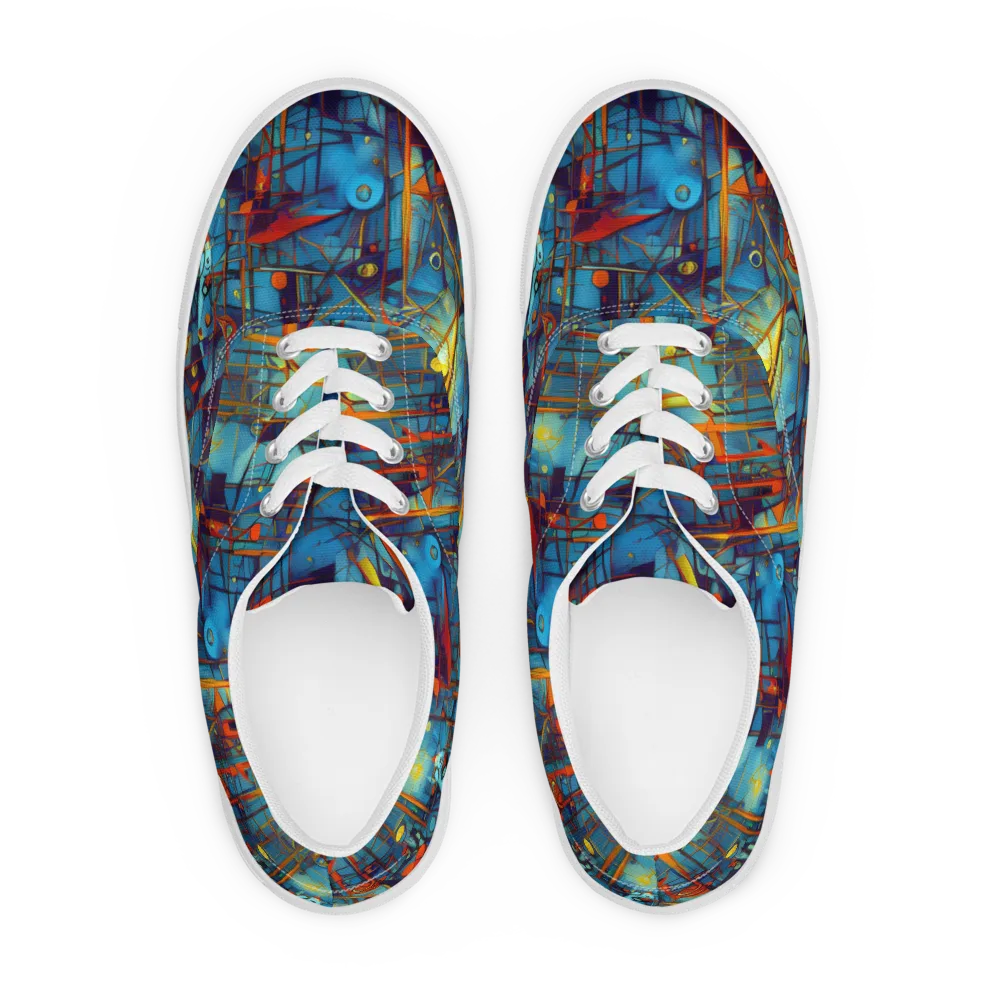 Abstract Eddy on Men's Lace-Up Canvas Shoes — Front