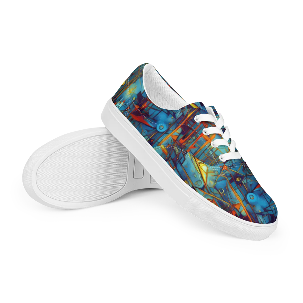 Abstract Eddy on Men's Lace-Up Canvas Shoes — Right Front