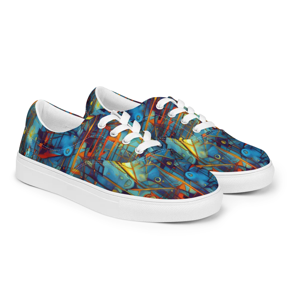 Abstract Eddy on Men's Lace-Up Canvas Shoes — Right Front