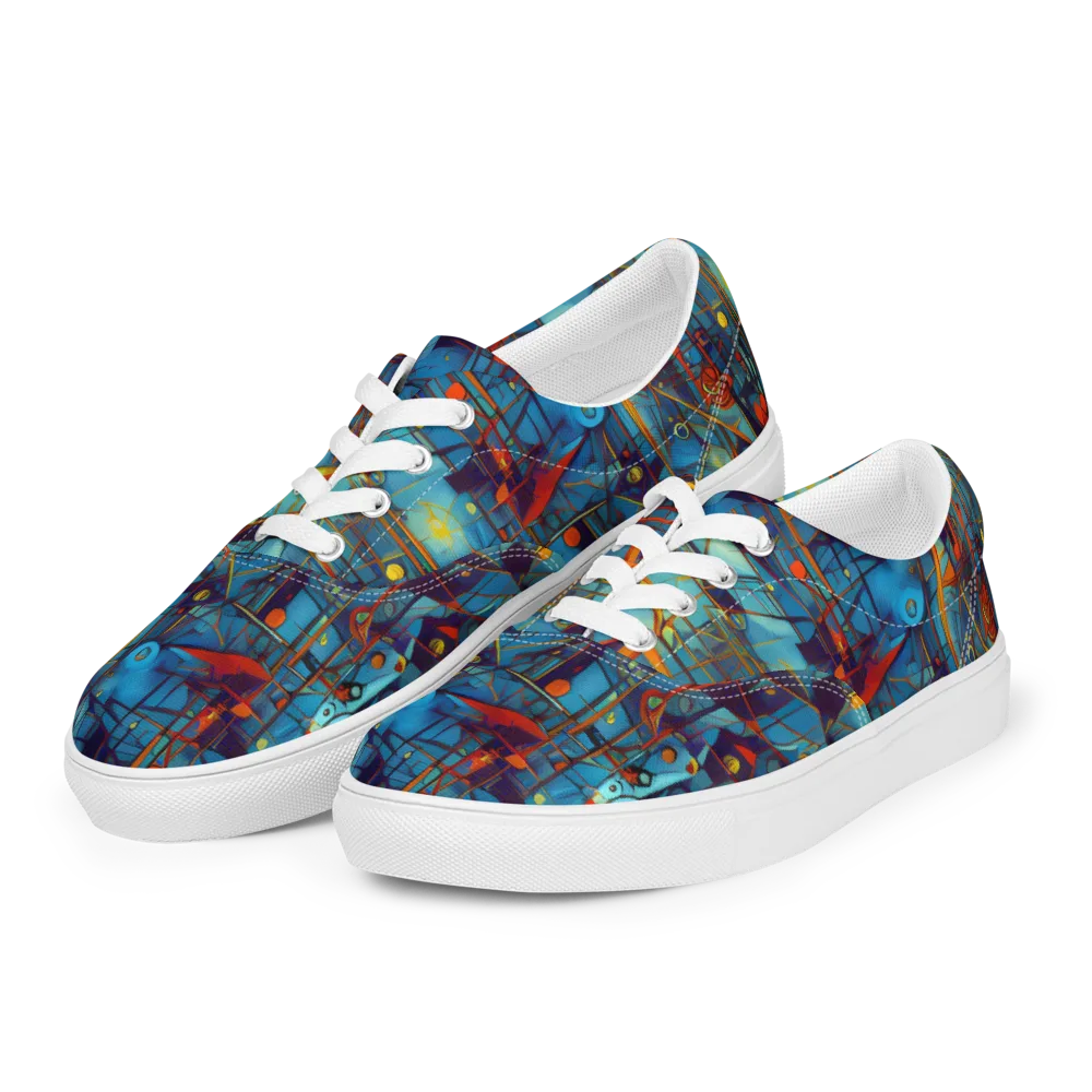 Abstract Eddy on Men's Lace-Up Canvas Shoes — Left Front