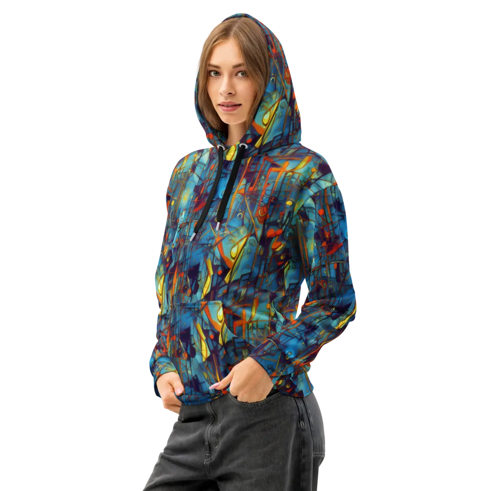 Abstract Eddy on Cotton Hoodie — Left Front