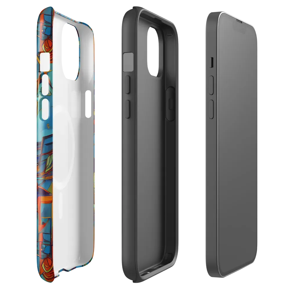 Abstract Eddy on MagSafe Tough Case for iPhone® — Front