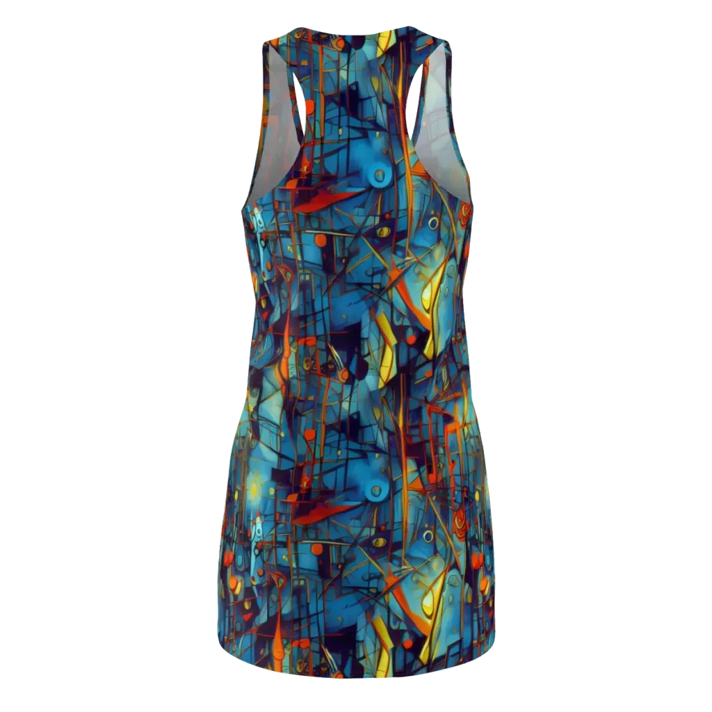 Abstract Eddy on Racerback Dress — Back