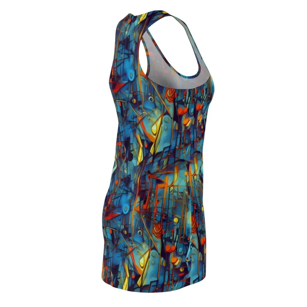 Abstract Eddy on Racerback Dress — Back Side