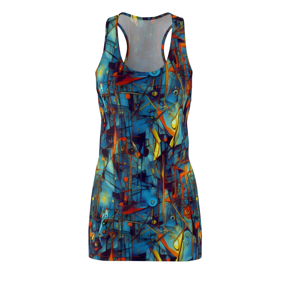 Abstract Eddy on Racerback Dress — Front