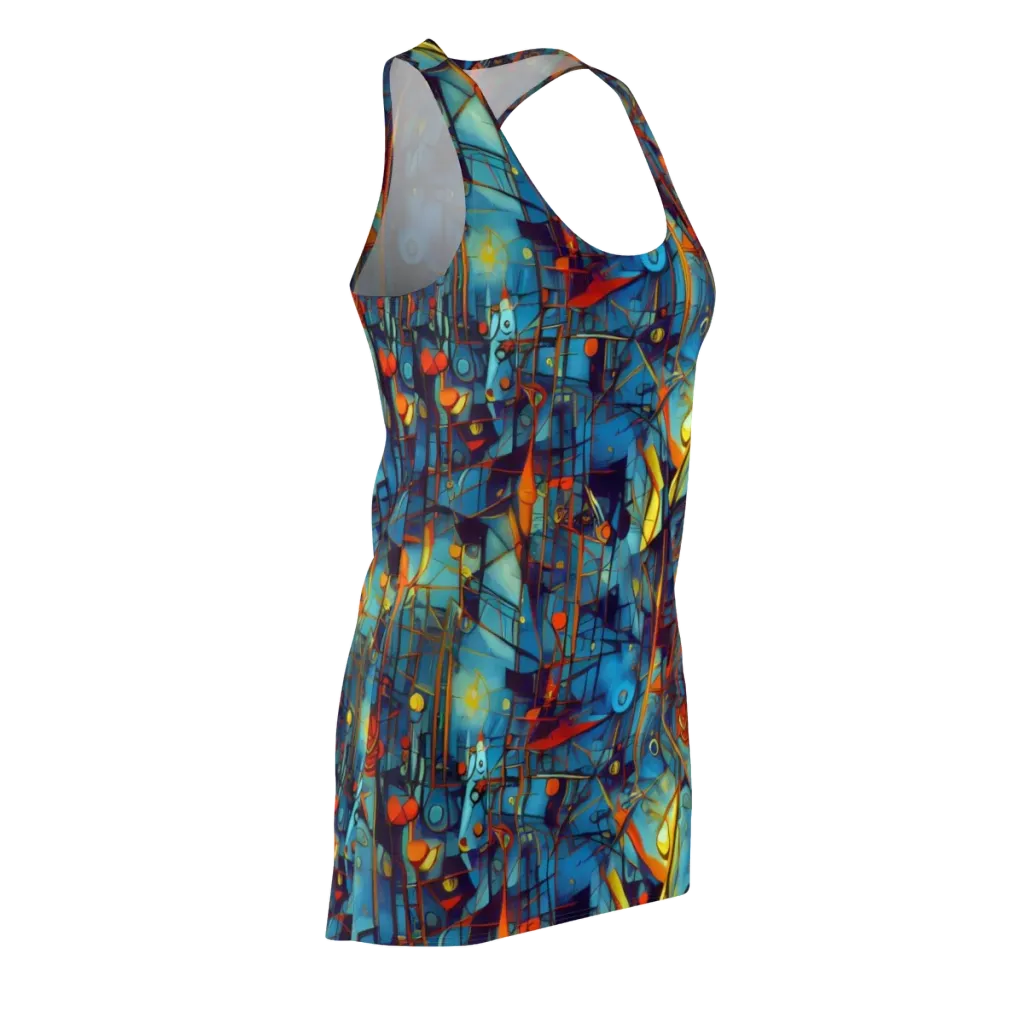 Abstract Eddy on Racerback Dress — Front Side