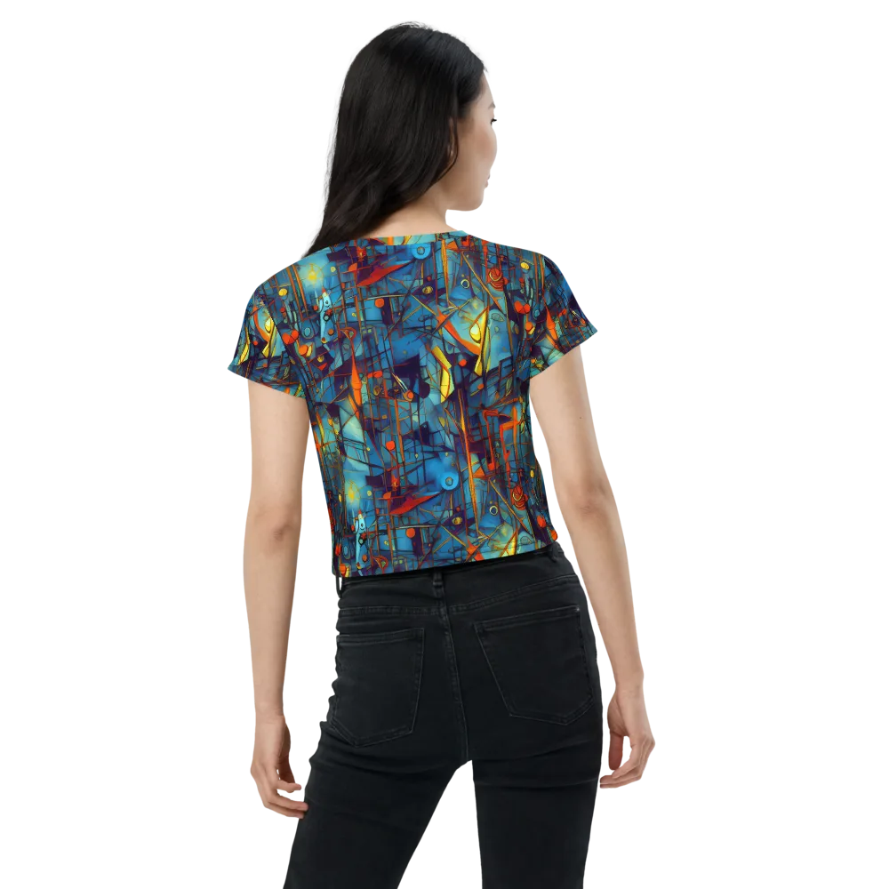 Abstract Eddy on Crop Tee — Back