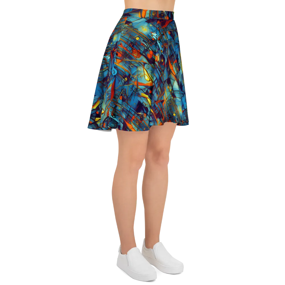 Abstract Eddy on Skater Skirt — Right